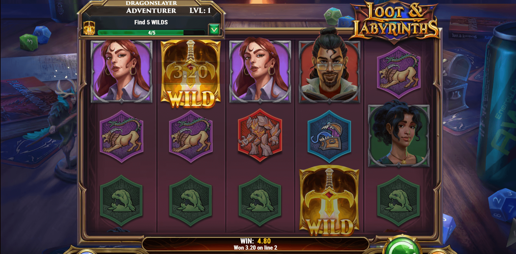 loot and labyrinths reels and symbols